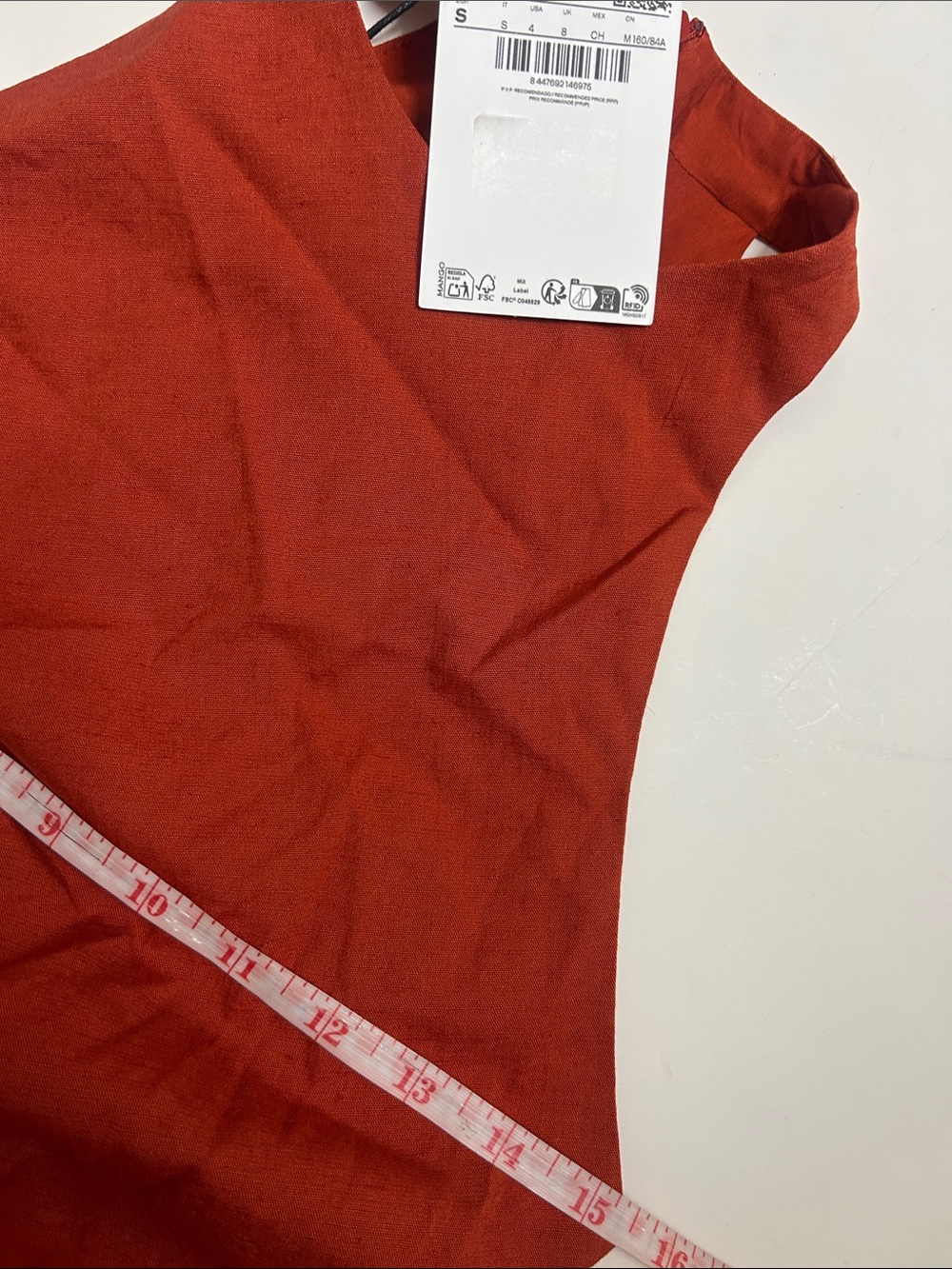 NWT MANGO DRAPED MIDI-DRESS - Picture 9 of 9